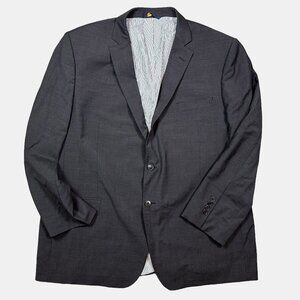 Brooks Brothers Explorer Madison Fit Black Wool Blend Blazer Jacket Size 50R